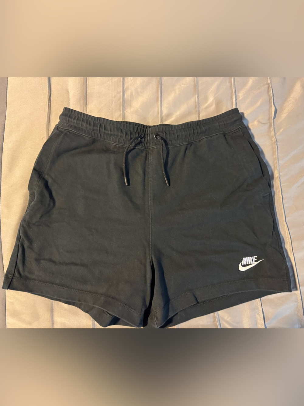 Nike Black Women’s Athletic Drawstring Shorts with Logo